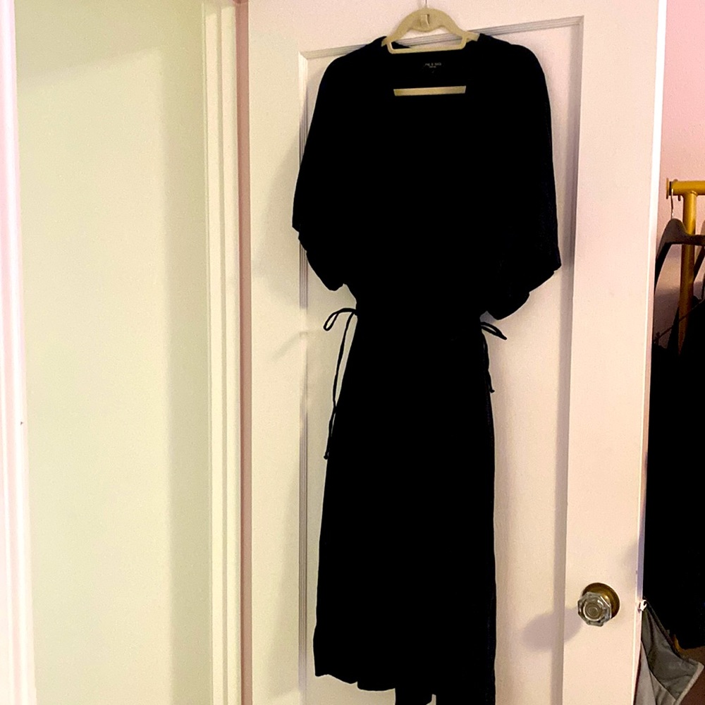 Amazing Rag and Bone cotton cinched waist black dress!